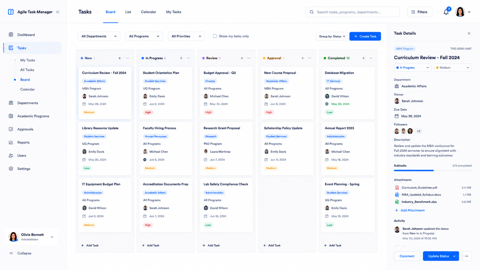 Additional product screens
