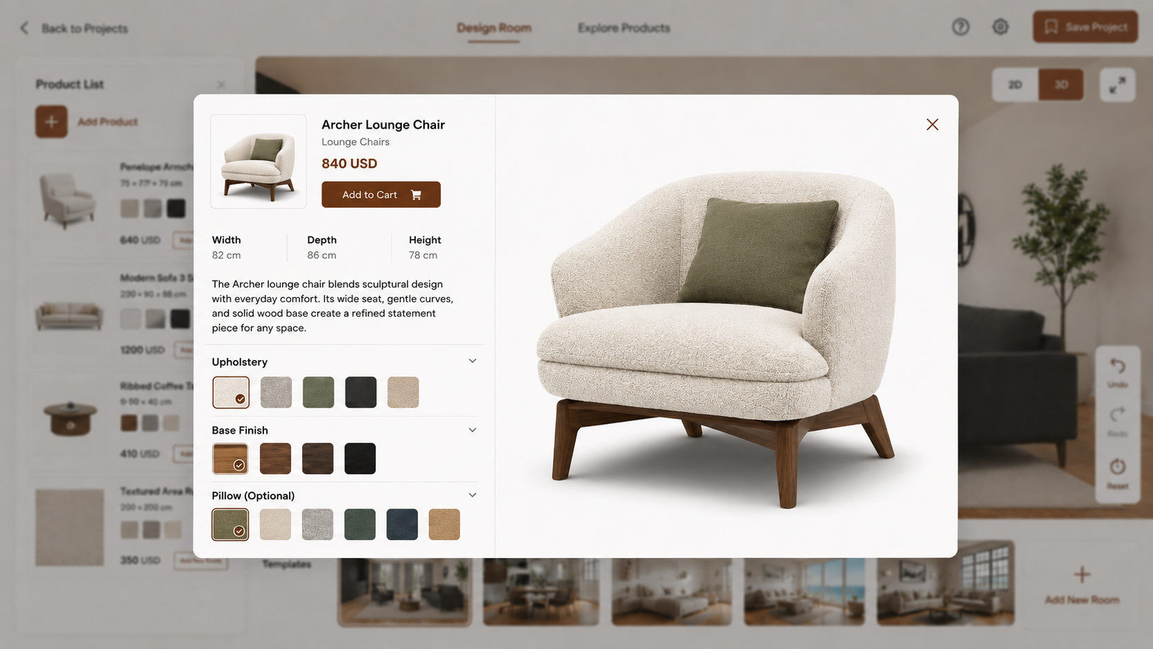 Additional product screens