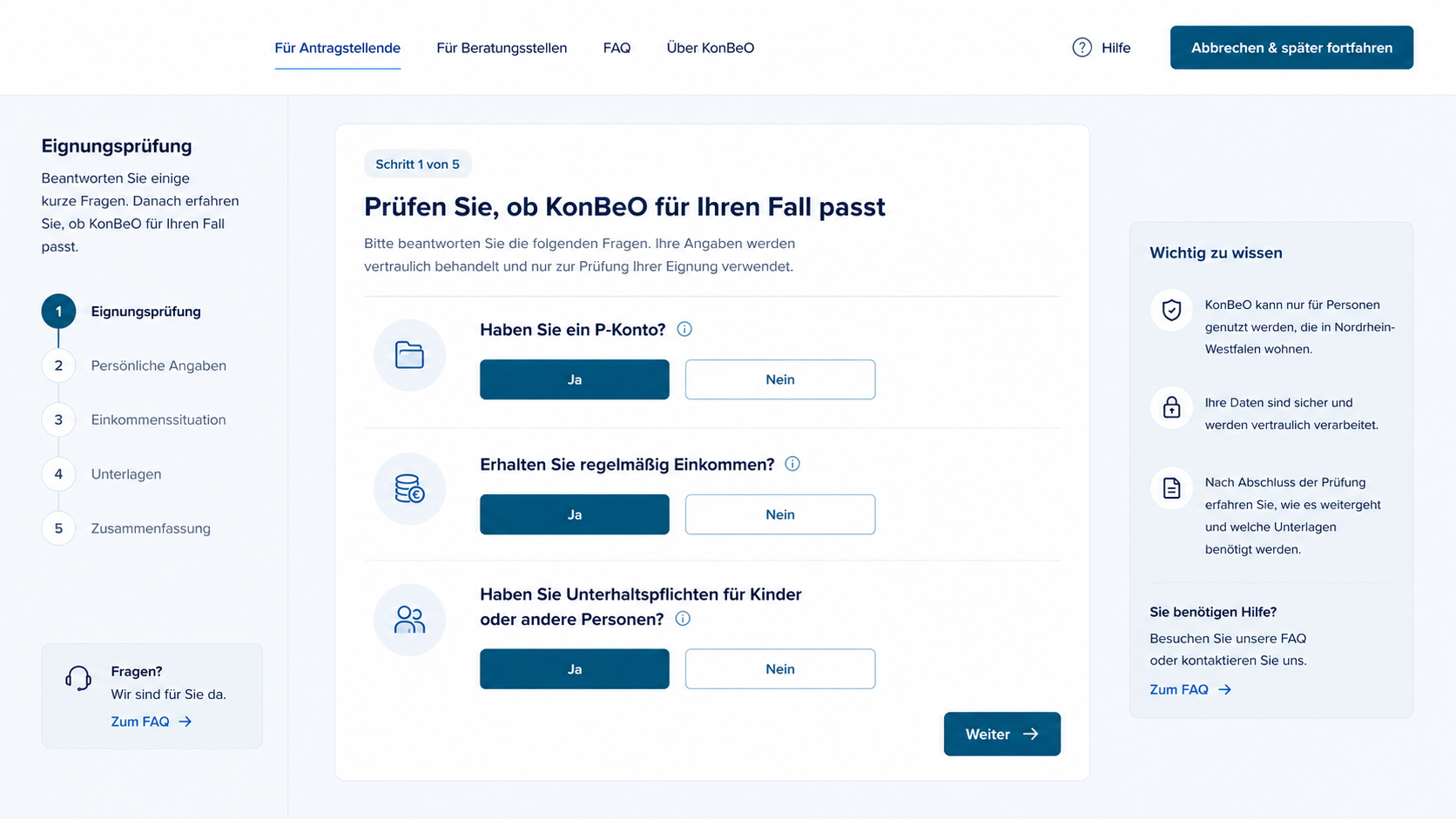 Additional product screens
